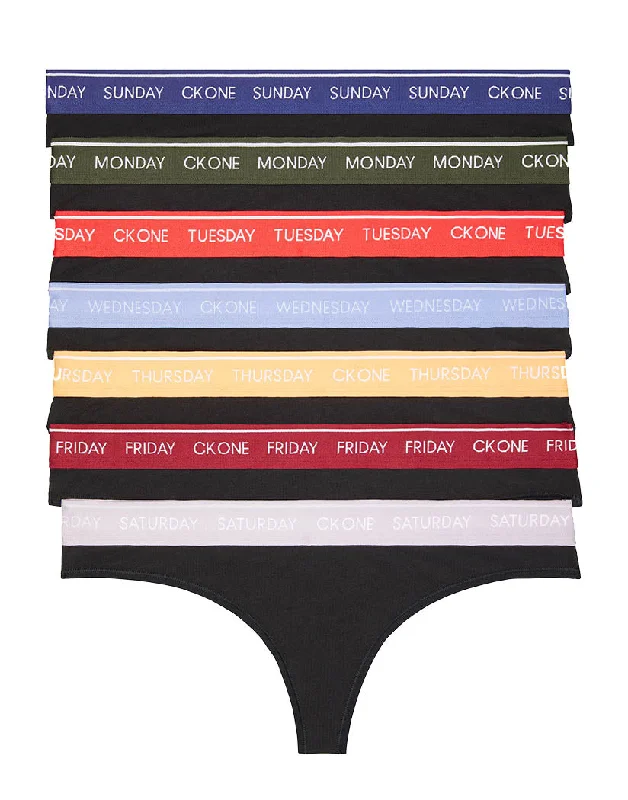 Calvin Klein Women CK One Cotton 7-Pack Thong QF5937