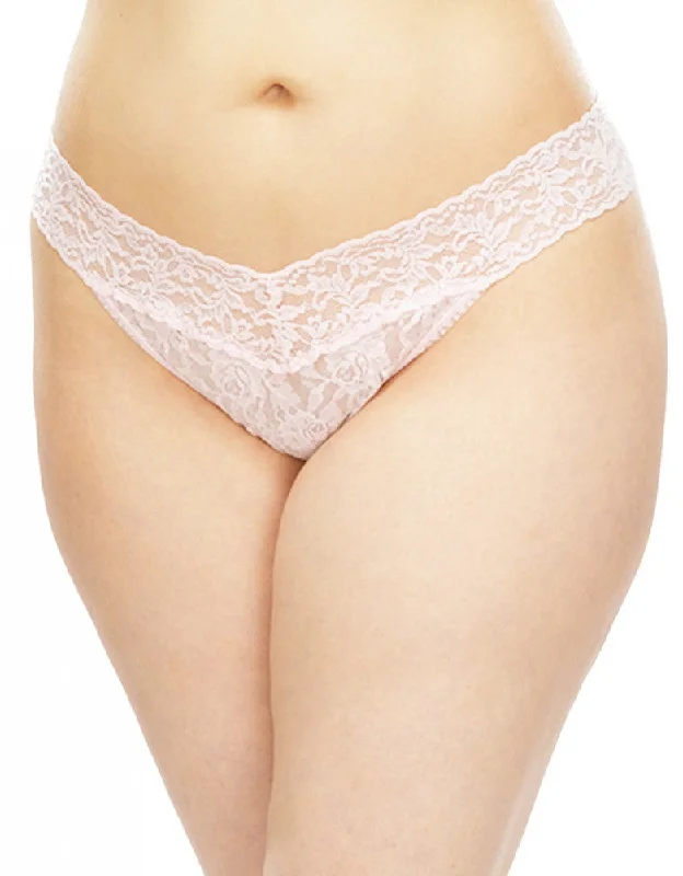 Hanky Panky Stretch Original Rise Lace Plus Size Thong 4811X