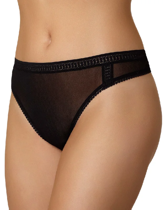 On Gossamer Mesh Hi Cut Thong 022958