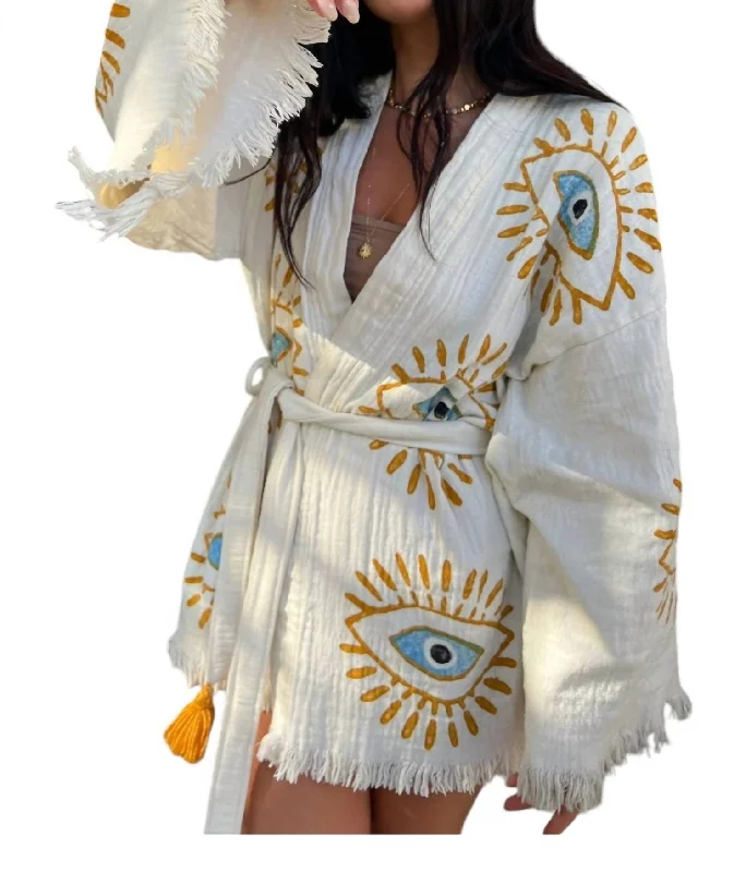 Evil Eye Robe In Nazar Golden